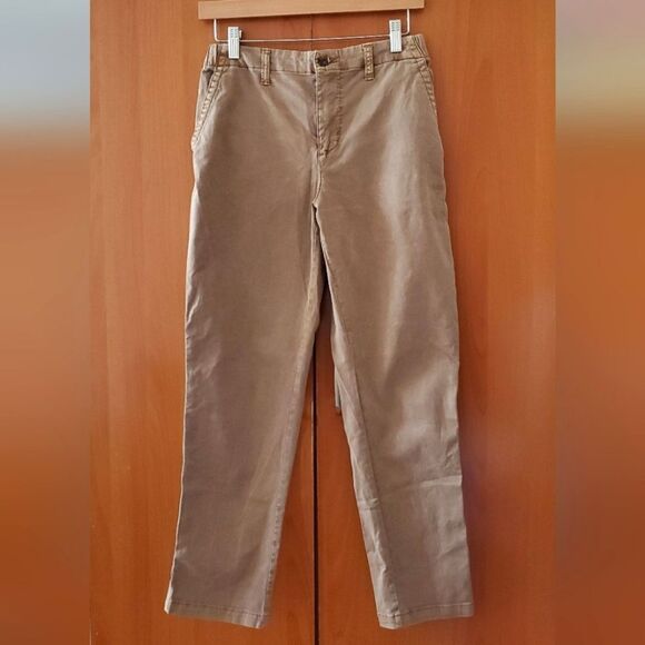 Old Navy Tan Brown Cotton Straight Pants Size S - Picture 1 of 5
